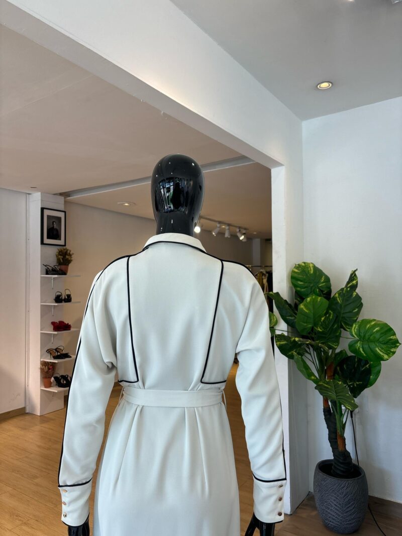 KAREN MILLEN - Robe à Nouer - Blanc Cassé – Image 4