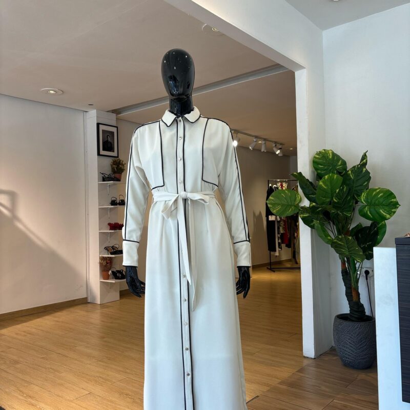 KAREN MILLEN - Robe à Nouer - Blanc Cassé