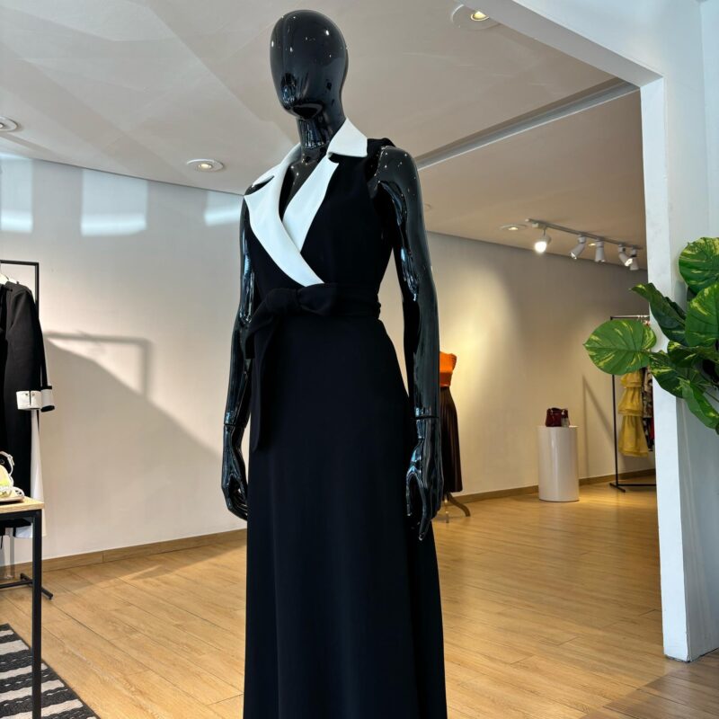 KAREN MILLEN - Robe à Nouer - Noir et Blanc