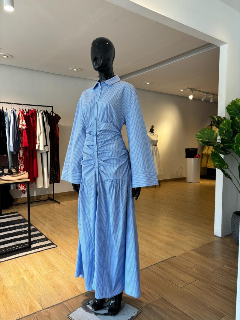 ASOS - Robe Chemise à Rayures - Bleu et Blanc – Image 2