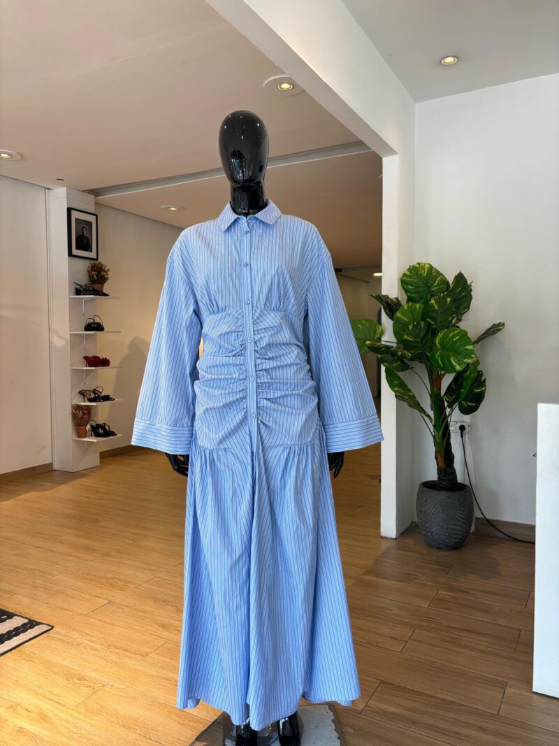ASOS - Robe Chemise à Rayures - Bleu et Blanc