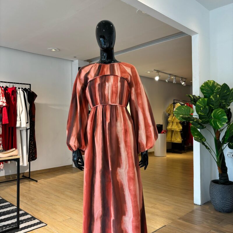 ASOS - Robe à Plis - Imprimé Orange et Marron