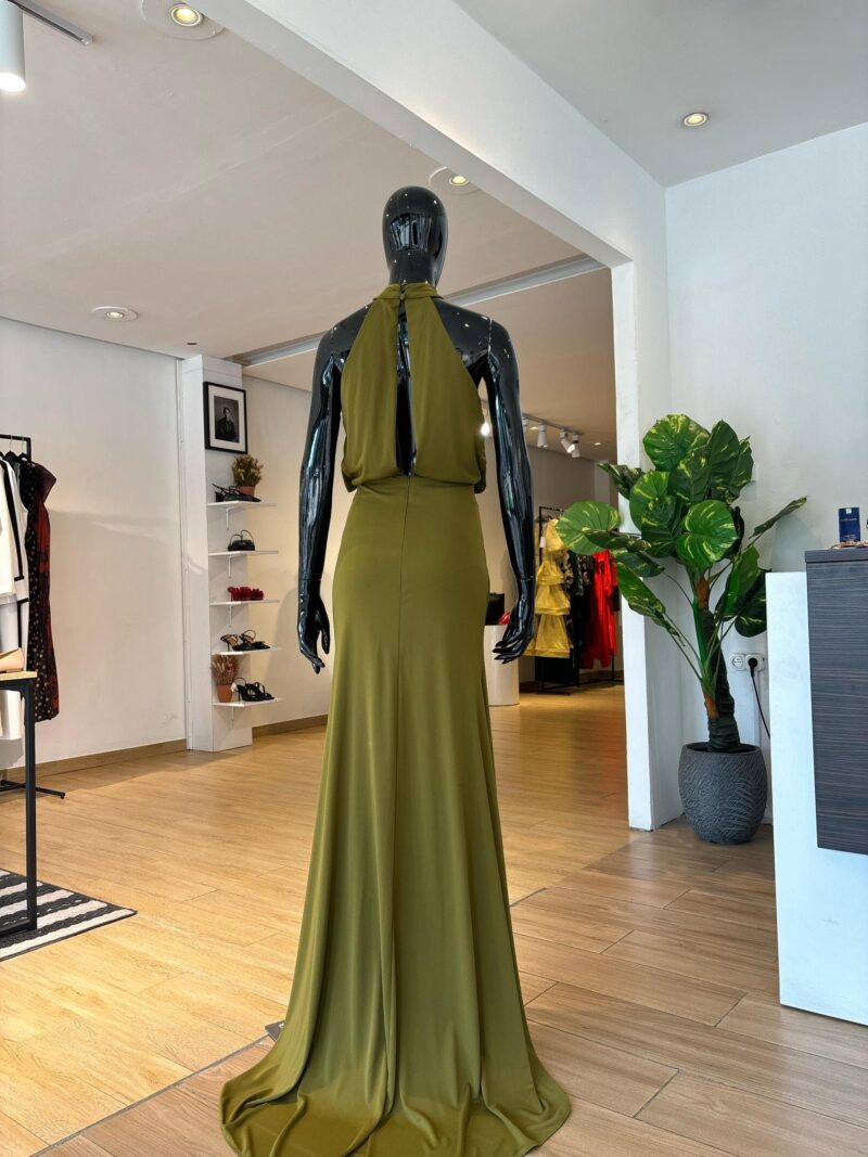 ASOS - Robe Longue Drapée - Vert – Image 5