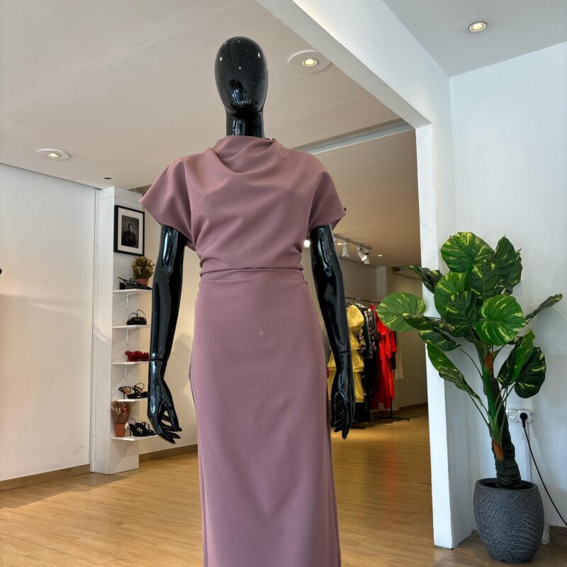 ASOS - Robe Drapée - Rose Foncé