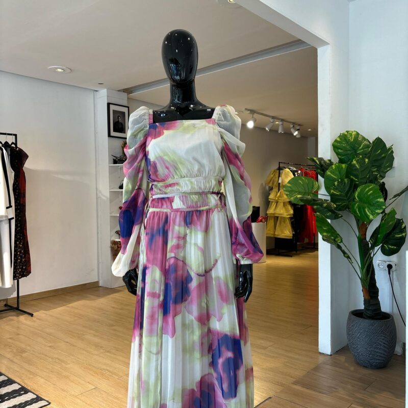 ASOS - Robe Plissée à Cintrer à la Taille - Imprimé