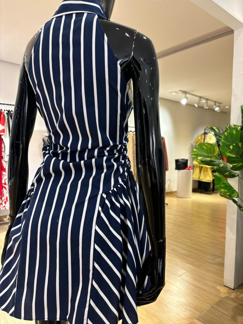 ASOS - Robe Courte  à Rayures - Bleu Nuit et Blanc – Image 5