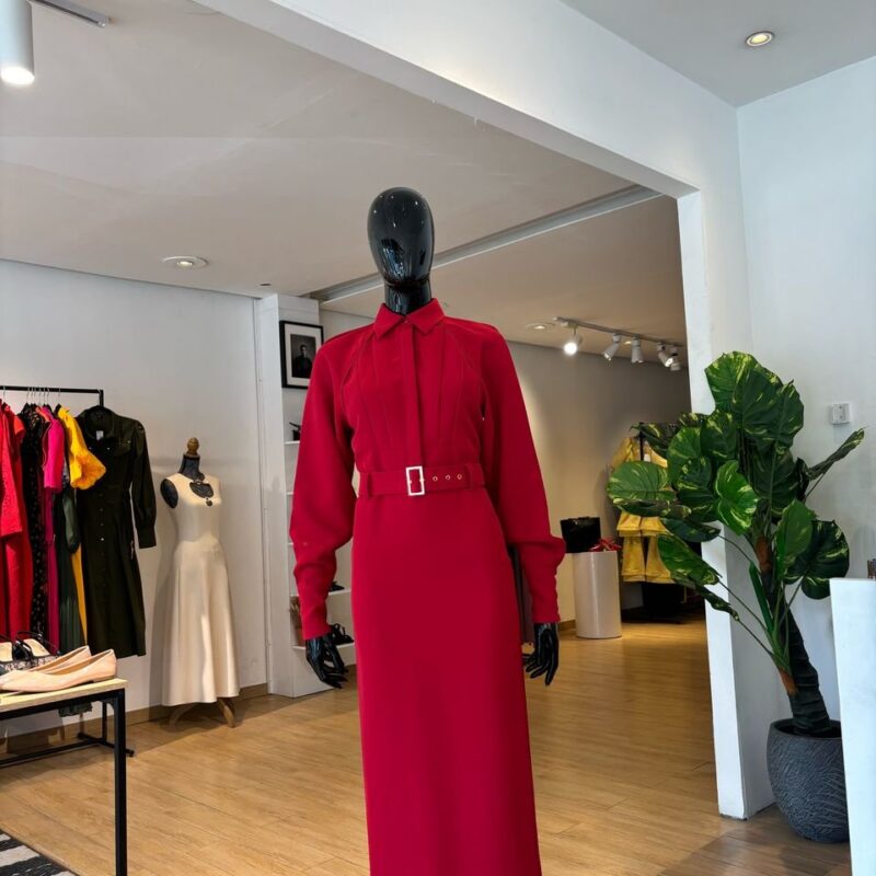 KAREN MILLEN - Robe avec Ceinture - Rouge