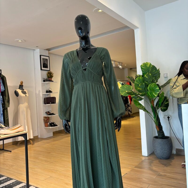 ASOS - Robe Plissée et Texturée - Vert