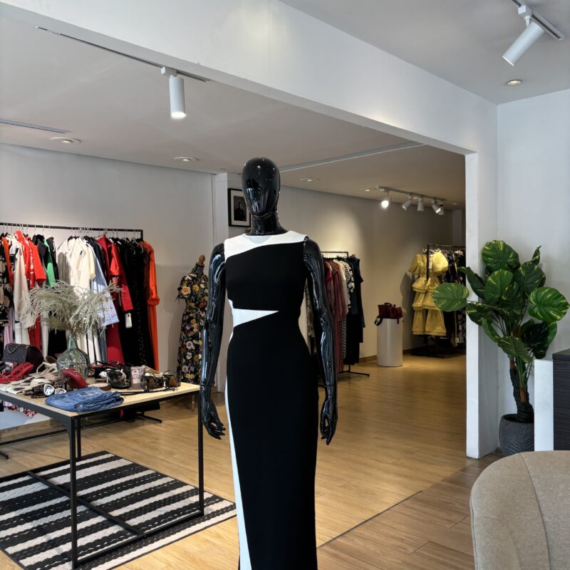 KAREN MILLEN - Robe Longue - Noir et Blanc