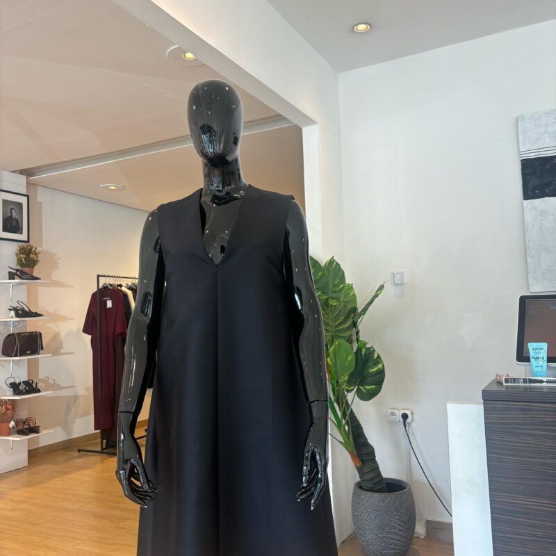 COS - Robe avec poches et Fentes - Noir