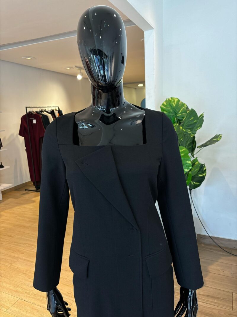 ADOLFO DOMINGUEZ - Robe à Encolure Carrée - Noir – Image 3