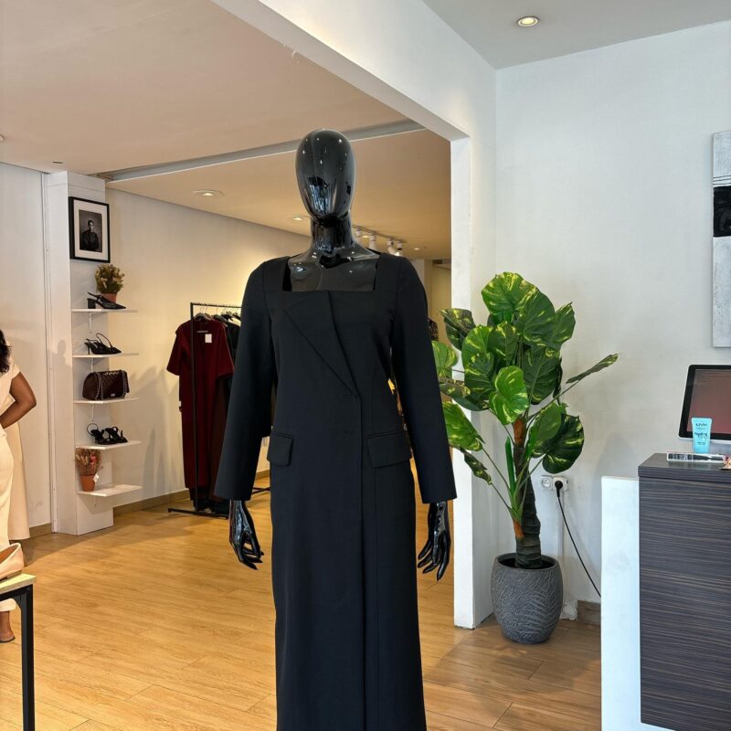 ADOLFO DOMINGUEZ - Robe à Encolure Carrée - Noir