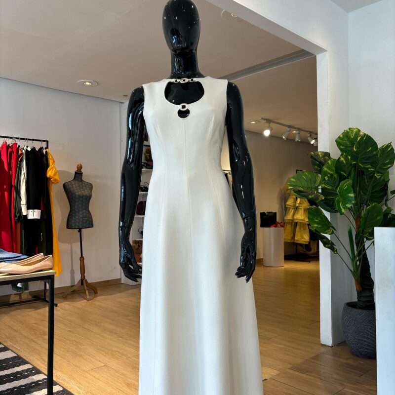 NOCTURNE - Robe Cut Out - Blanc Cassé