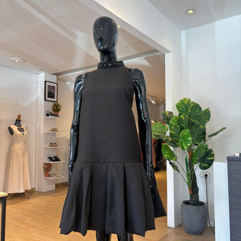H&M - Robe Courte Encolure Us Fantasie - Noir