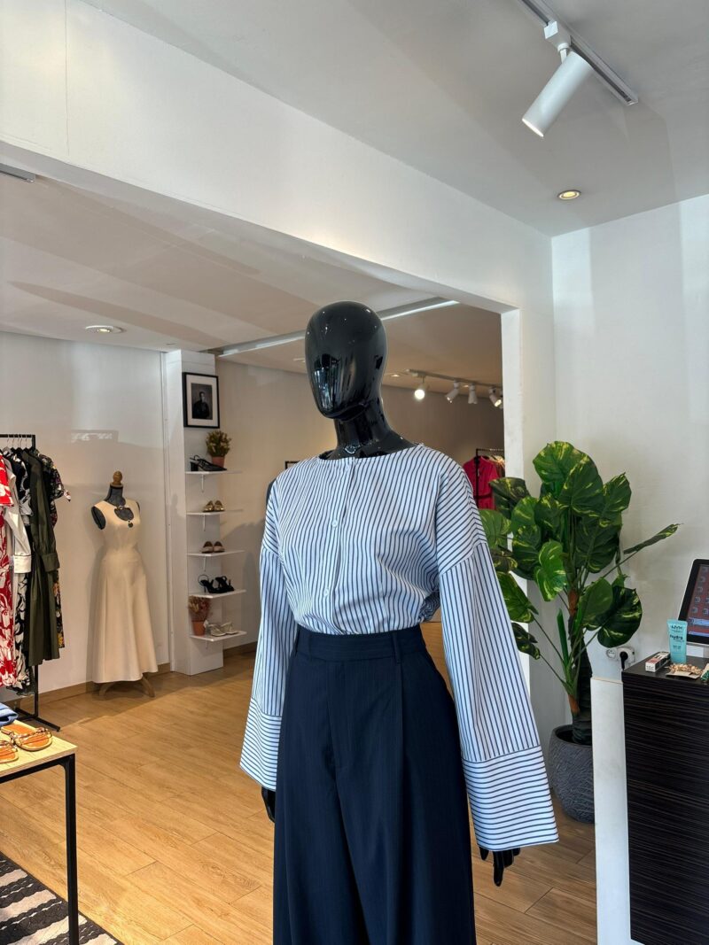 Blouse à Rayures - Bleu – Image 2