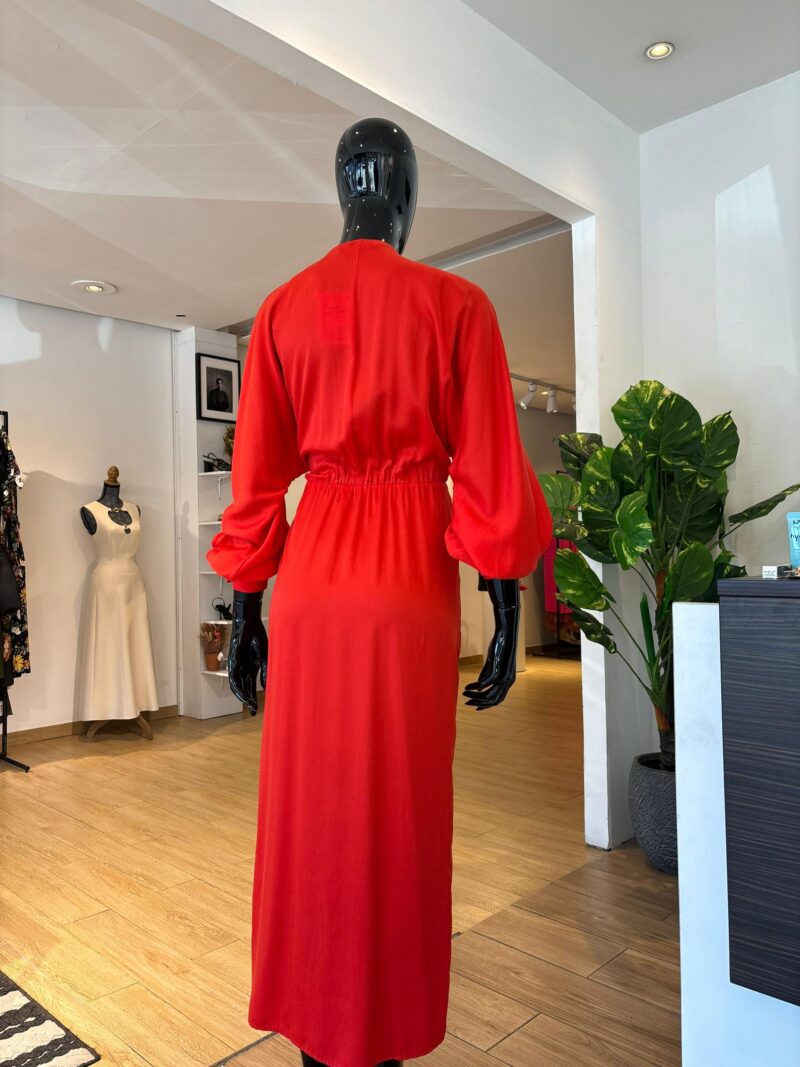 & OTHER STORIES - Robe Portefeuille - Rouge Satin – Image 4