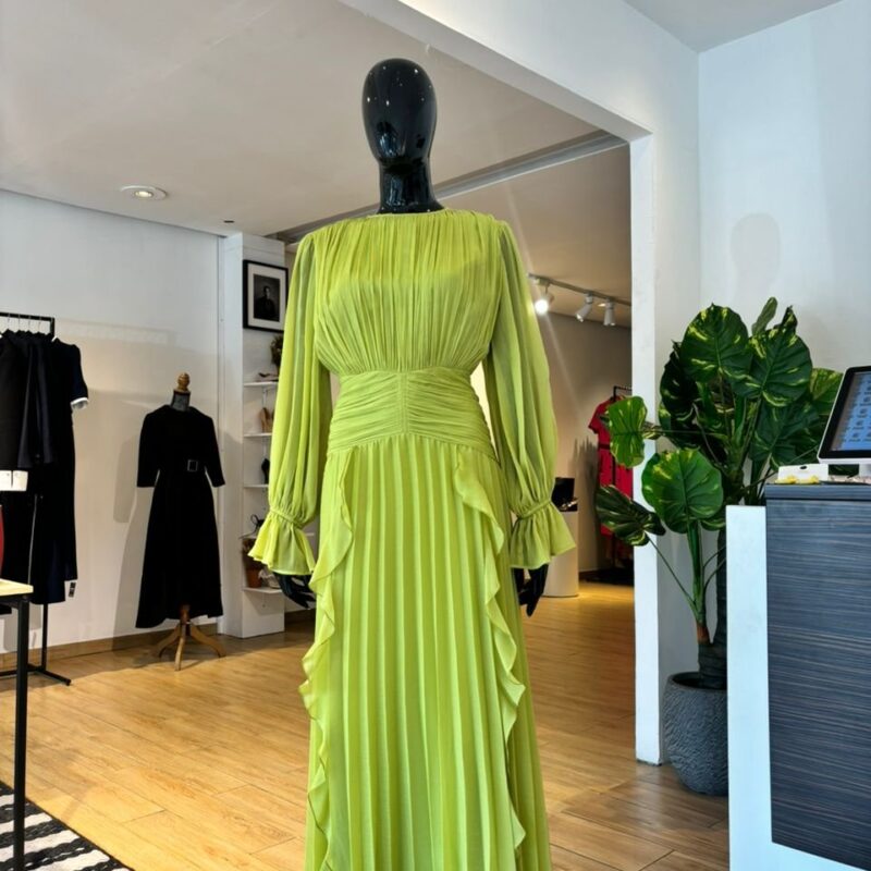 ASOS - Robe Plissée - Vert Clair