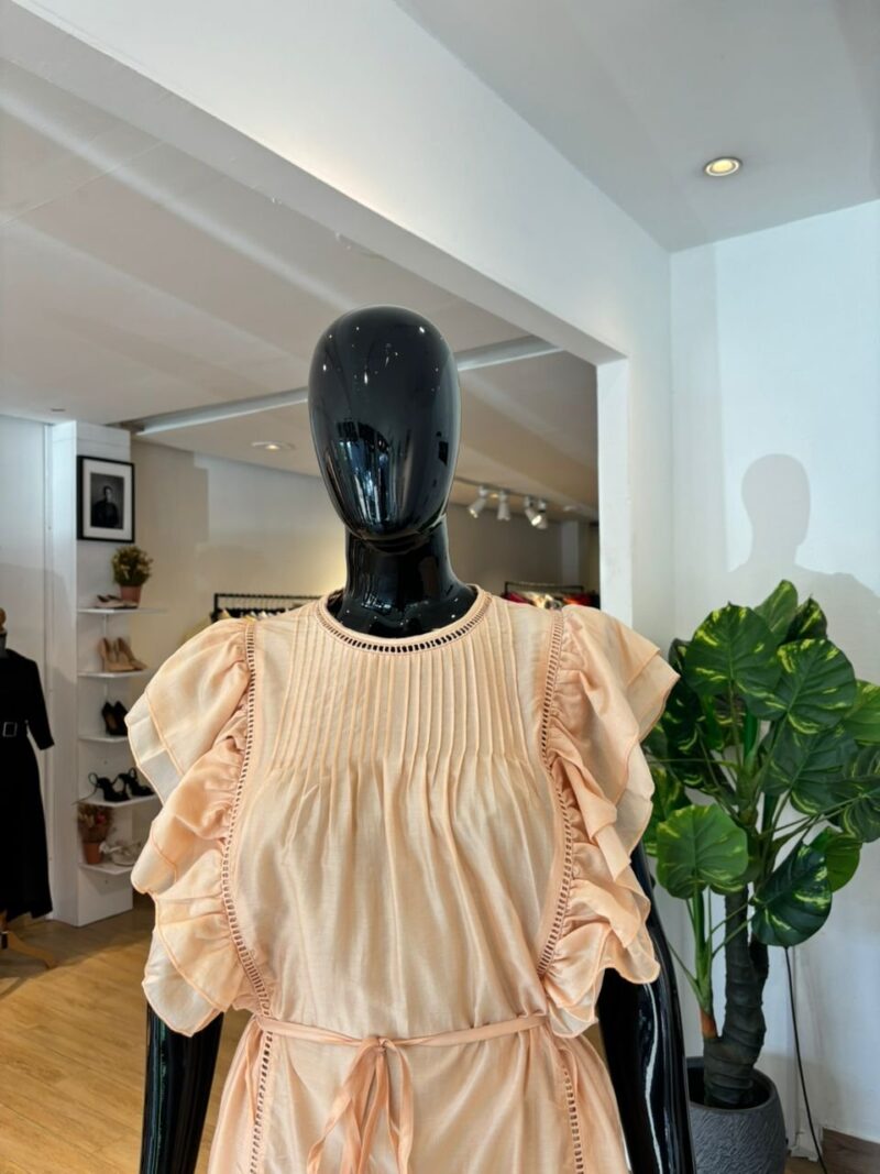 & OTHER STORIES - Robe en Organdi à Volants - Beige Light – Image 3