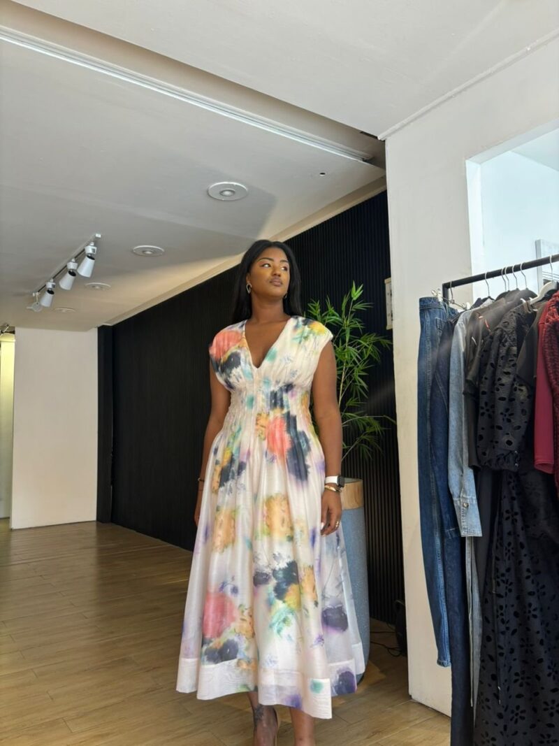 Robe à Petits Plis - Imprimé Multi