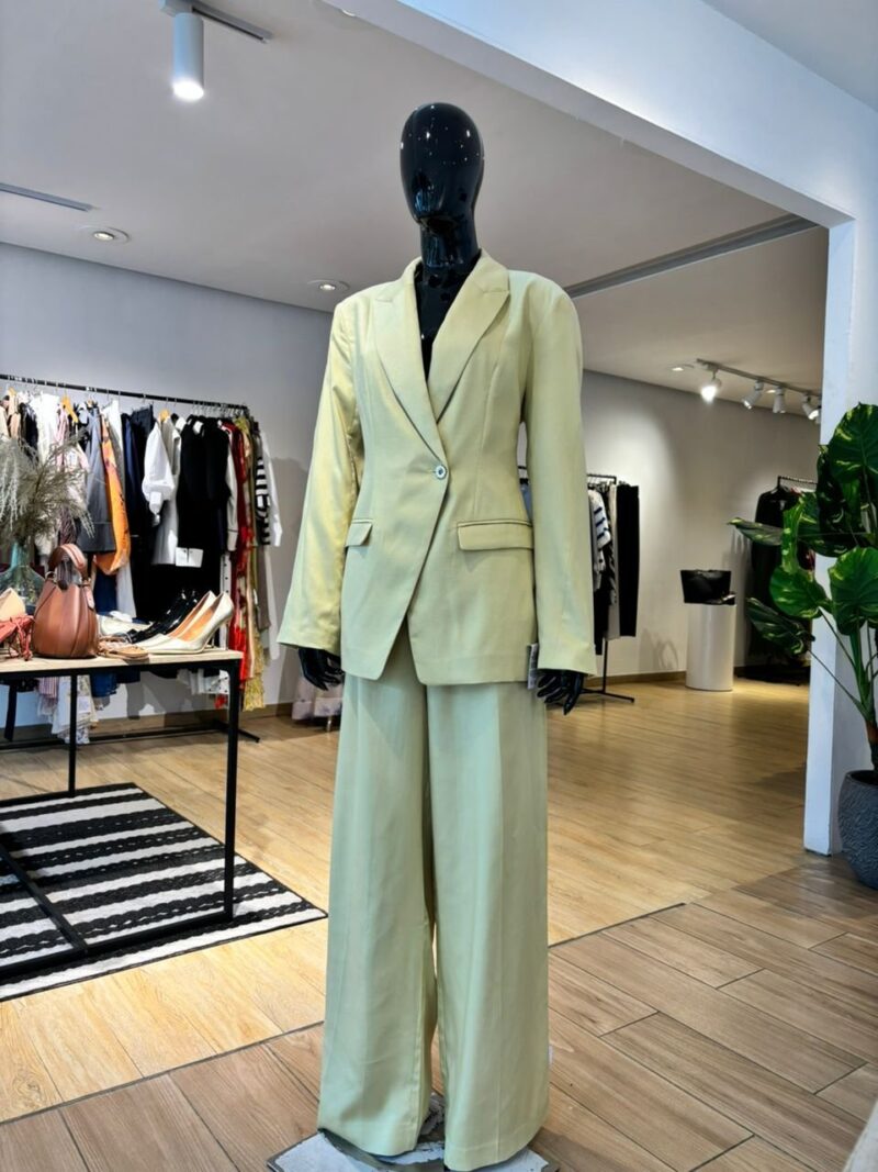 Ensemble Veste Mélange Lin - Jaune – Image 3