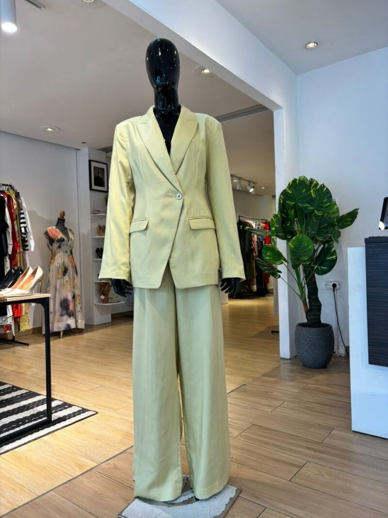 Ensemble Veste Mélange Lin - Jaune – Image 2