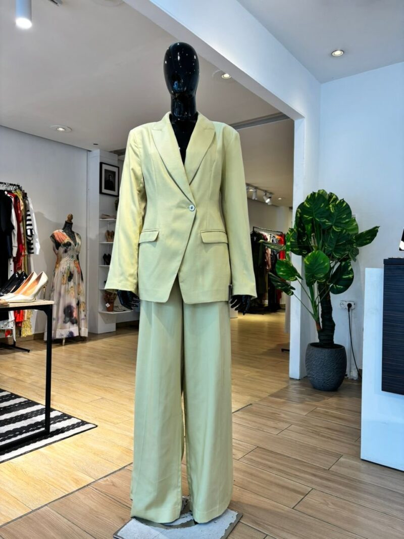 Ensemble Veste Mélange Lin - Jaune
