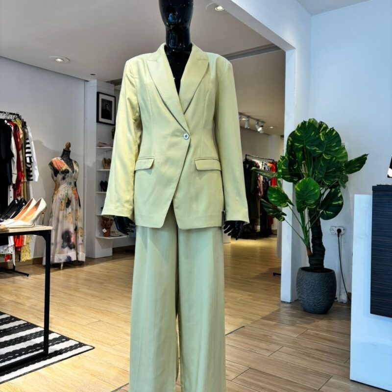 Ensemble Veste Mélange Lin - Jaune