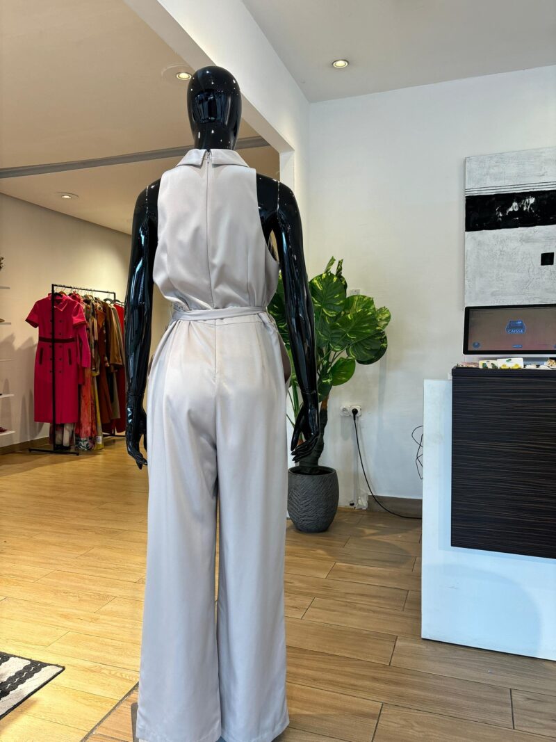 Combinaison avec Ceinture - Beige Satin – Image 4