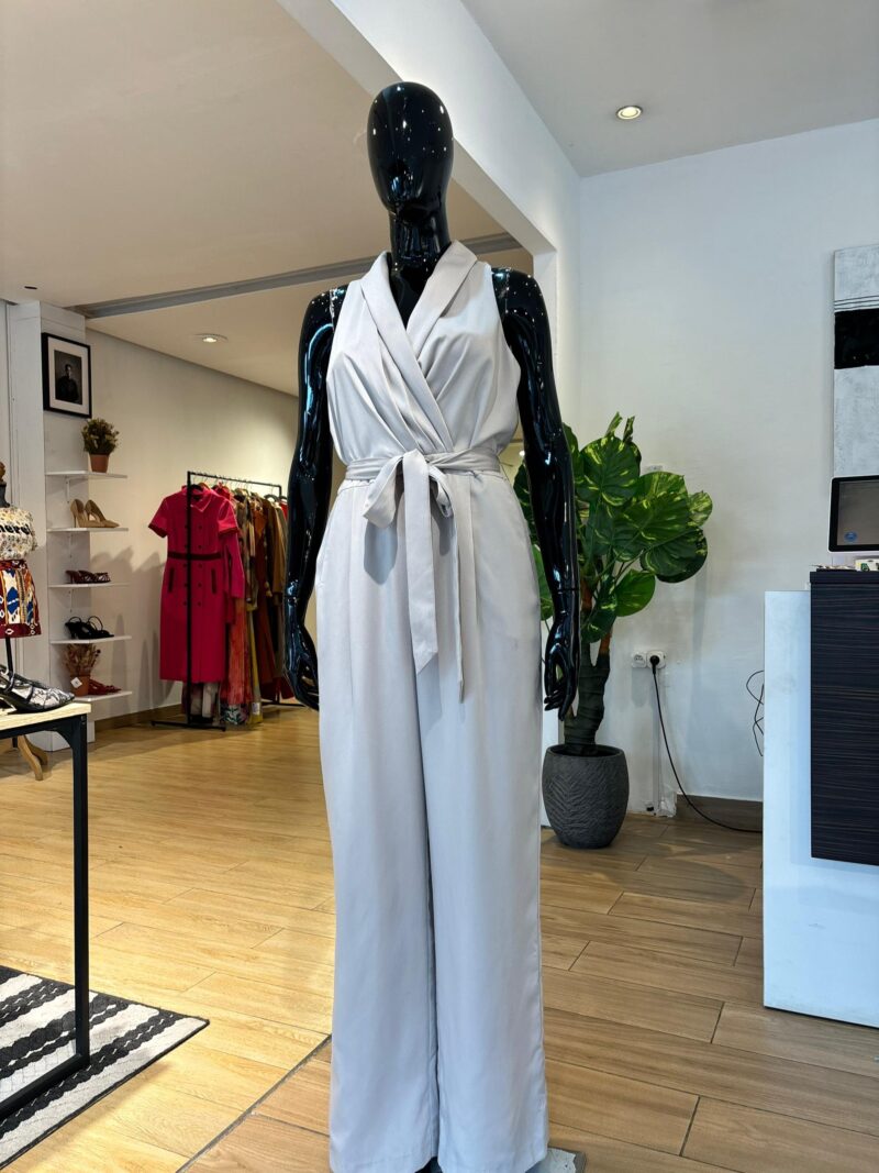 Combinaison avec Ceinture - Beige Satin