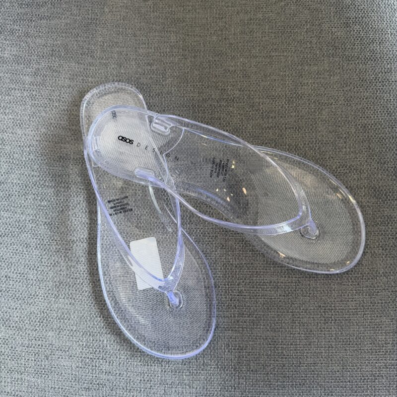 Sandale plate transparente